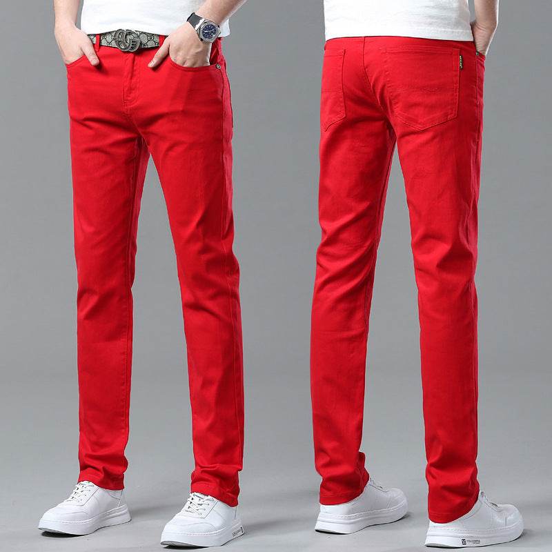 Men Fashion Brands Stretch Slim Fit Skinny Denim Pants jeans Trouser - www.Shopthatapp.com