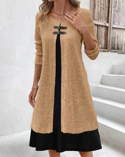 Winter Cashmere  Slim Fit Midi Flared Sweater Dress - www.Shopthatapp.com
