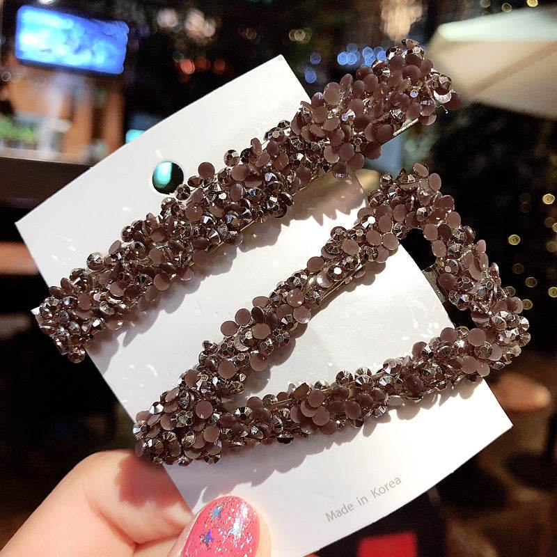 Elegant Rhinestone Flower Bling Hair Clip - www.Shopthatapp.com