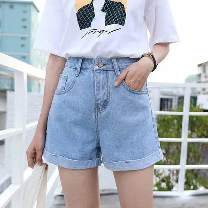 High Waisted Smoked Gray Denim Shorts For Women - www.Shopthatapp.com