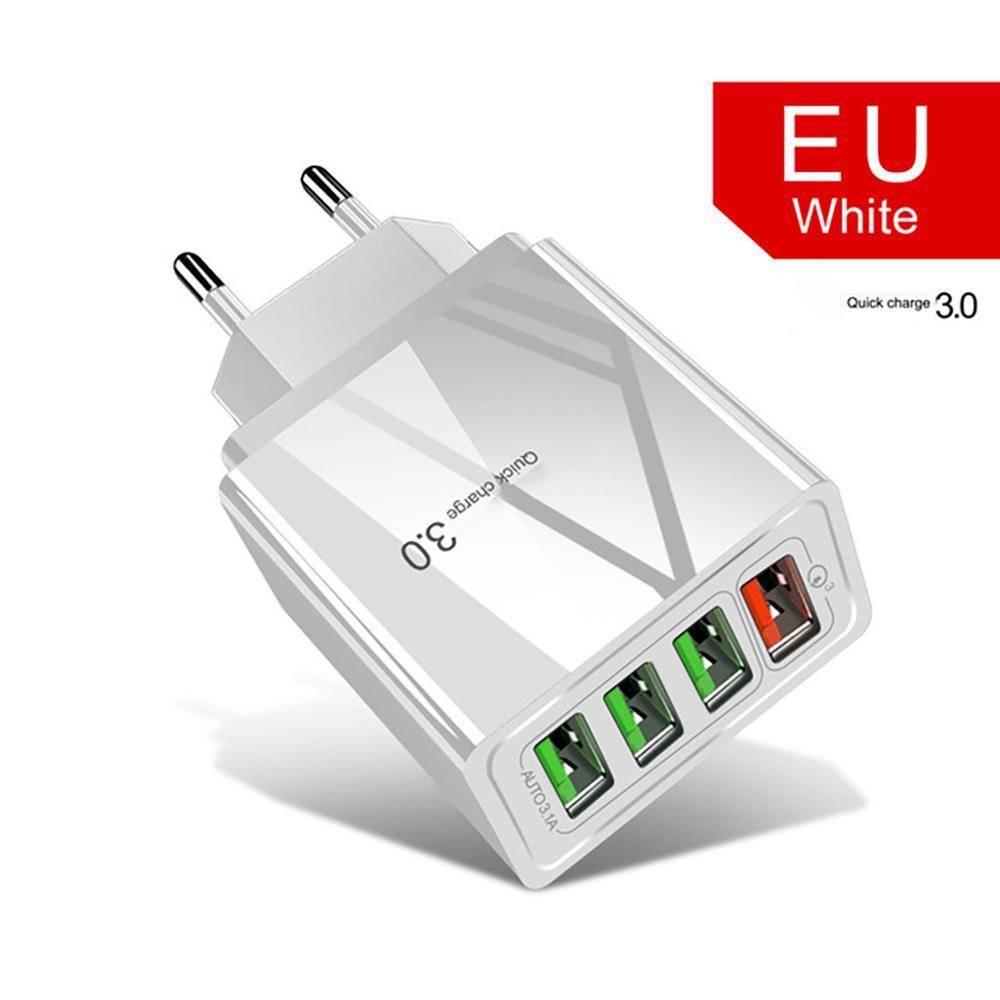 Illuminated 4 port USB Mobile Phone Charger 3A Charging Head - www.Shopthatapp.com
