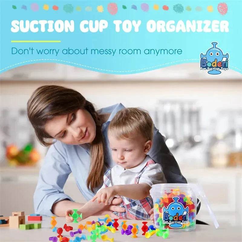 114pcs Silicone Suction cup building toys for Kids - www.Shopthatapp.com