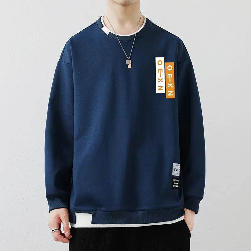 Men's Casual Sweatshirt Round Neck Pullover Top - www.Shopthatapp.com