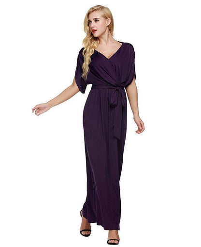 4XL Big Size Dress Elegant Women Long wrap Dresses Summer Dresses - www.Shopthatapp.com