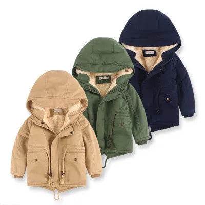 Children Cashmere Hoodie Windproof Winter jacket kids - www.Shopthatapp.com