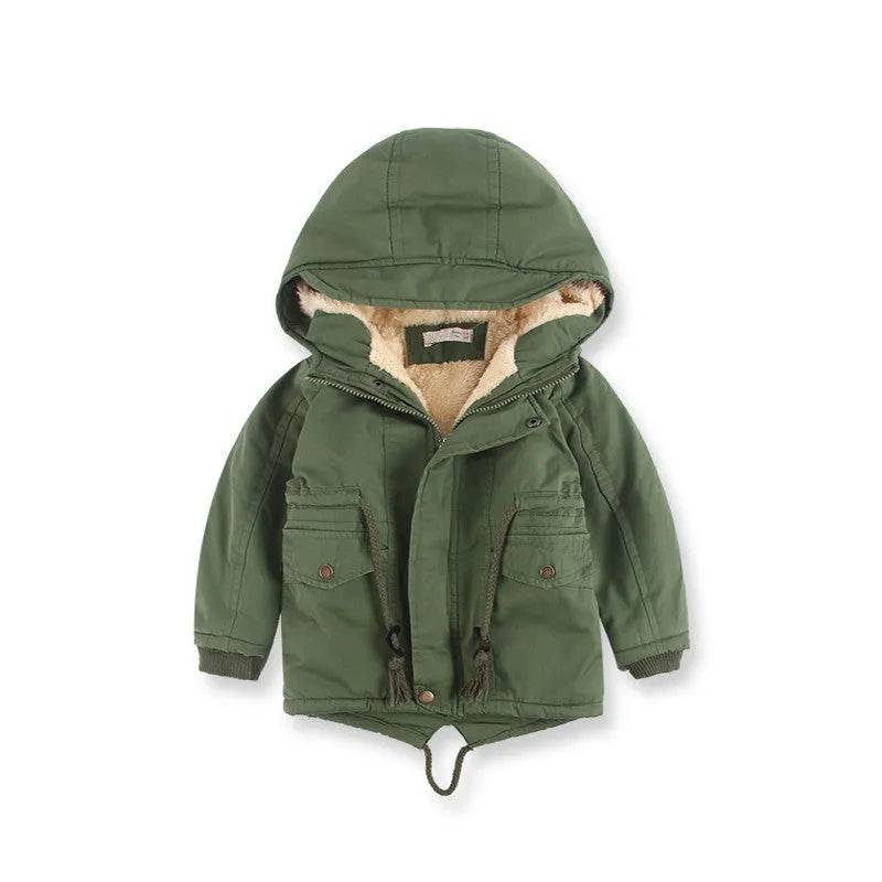 Children Cashmere Hoodie Windproof Winter jacket kids - www.Shopthatapp.com