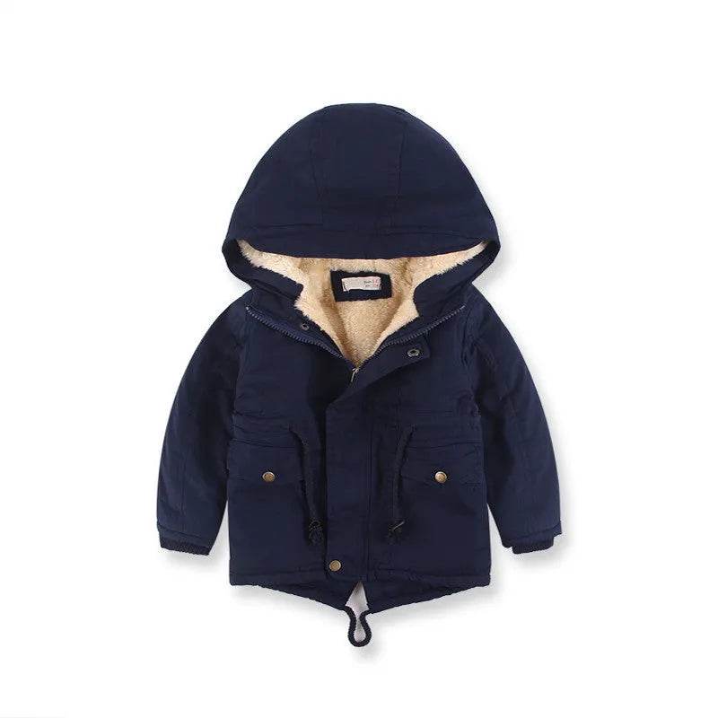 Children Cashmere Hoodie Windproof Winter jacket kids - www.Shopthatapp.com