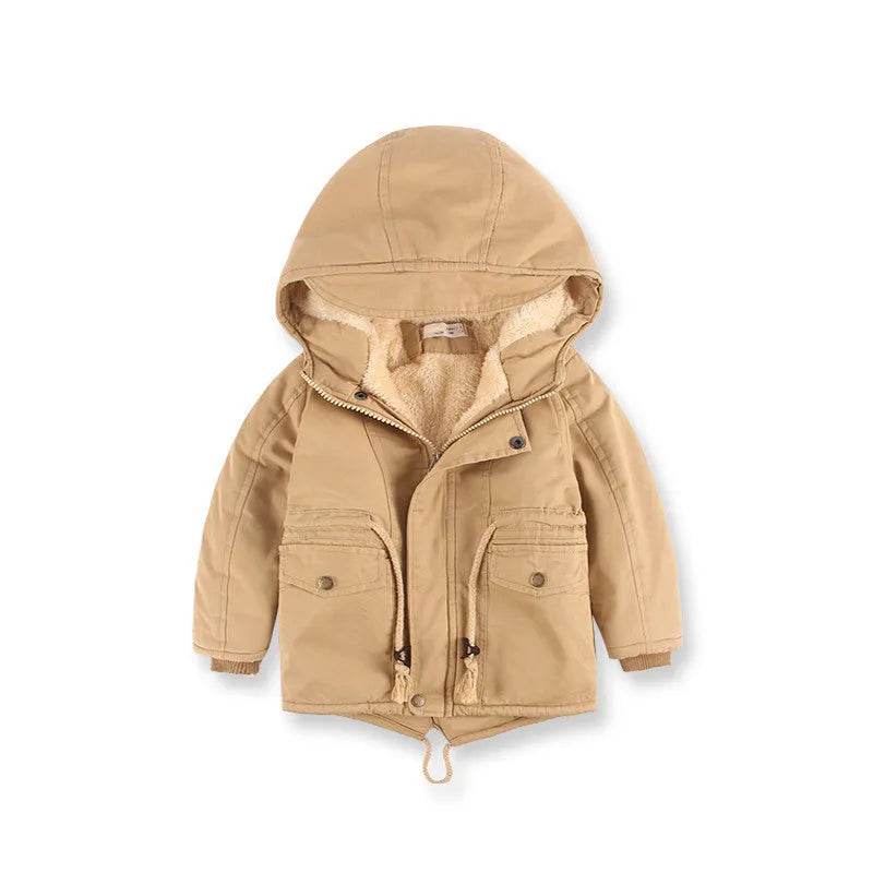 Children Cashmere Hoodie Windproof Winter jacket kids - www.Shopthatapp.com