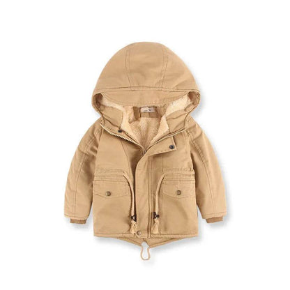 Children Cashmere Hoodie Windproof Winter jacket kids - www.Shopthatapp.com
