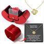 Fashion Jewelry Box Red Apple Christmas Gift Necklace Eternal Rose For Girl Mother's Day Valentine's Day Gifts With Artificial Flower Rose Flower Jewelry Box - www.Shopthatapp.com