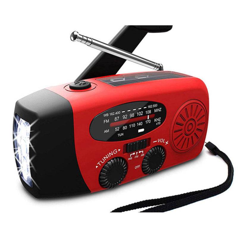 Solar Hand Crank USB charging radio flashlight - www.Shopthatapp.com