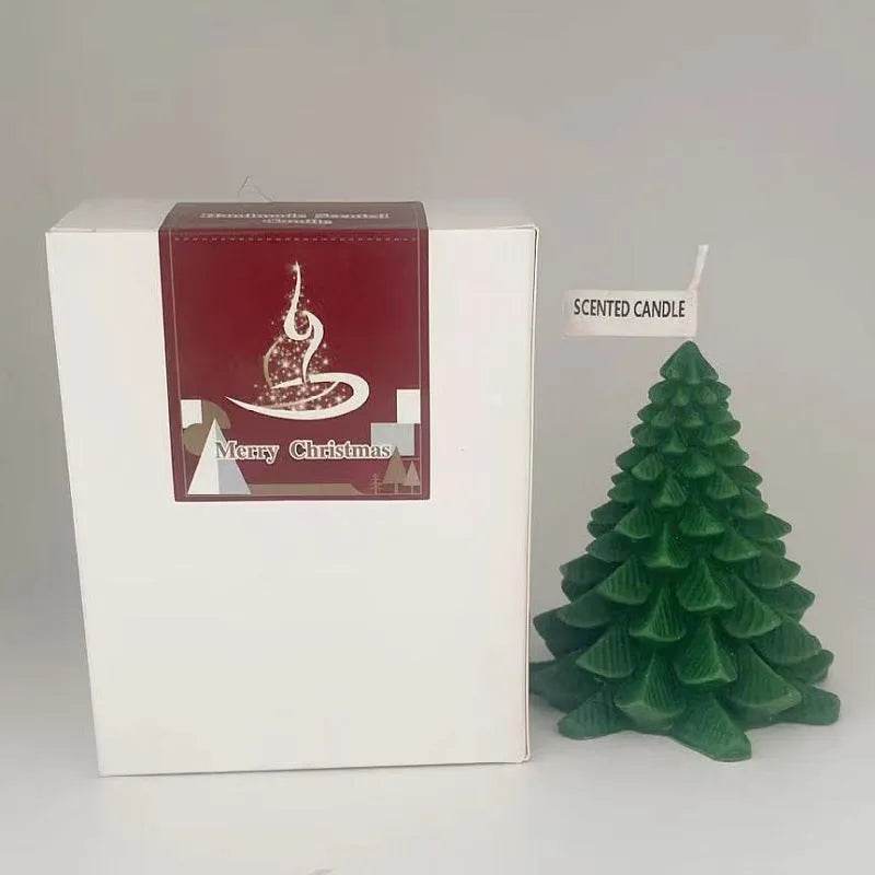 Christmas Tree Silicone Molds For DIY Christmas Creative Atmosphere Decoration Handmade Fragrant Candles - www.Shopthatapp.com