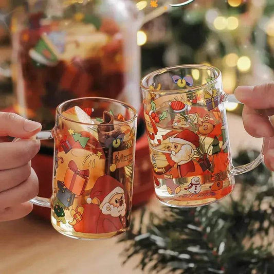 2024 Christmas Gift High Beauty Creative Cup Christmas Snowman Glass Cup High Temperature Resistant - www.Shopthatapp.com
