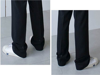 Men's Mid Waist loose Straight leg trouser