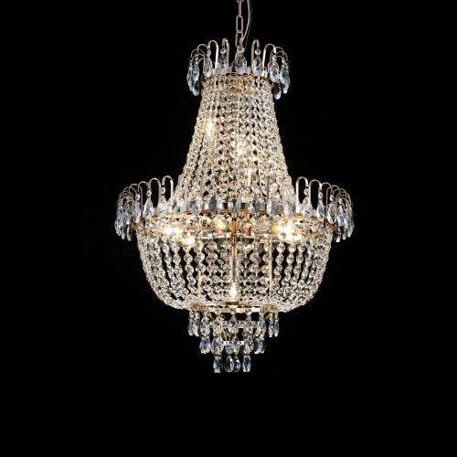 Golden Crystal Chandelier, Large Modern Luxury Chandelier, Suitable For Living Room, Dining Room, Bedroom, Hallway - No Bulb - www.Shopthatapp.com