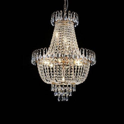 Golden Crystal Chandelier, Large Modern Luxury Chandelier, Suitable For Living Room, Dining Room, Bedroom, Hallway - No Bulb - www.Shopthatapp.com
