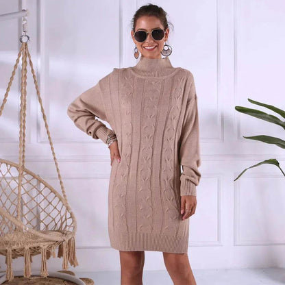 Autumn Winter Knitted Mini Sweater dress - www.Shopthatapp.com