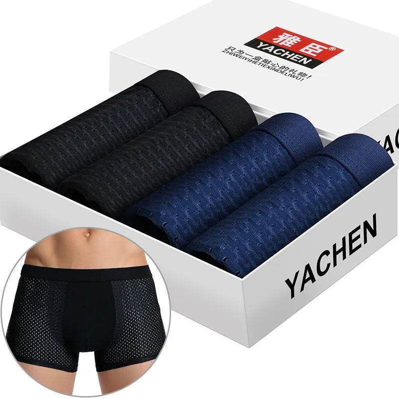 Yachen Silky mesh Breathable boxer briefs underwear men - www.Shopthatapp.com
