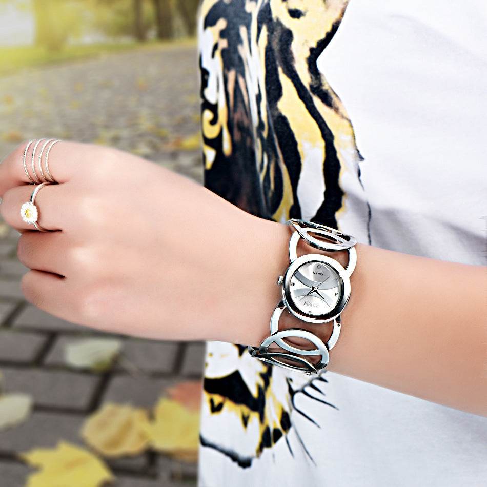 Stainless steel bracelet watch for ladies - www.Shopthatapp.com