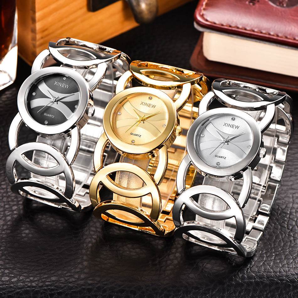 Stainless steel bracelet watch for ladies - www.Shopthatapp.com