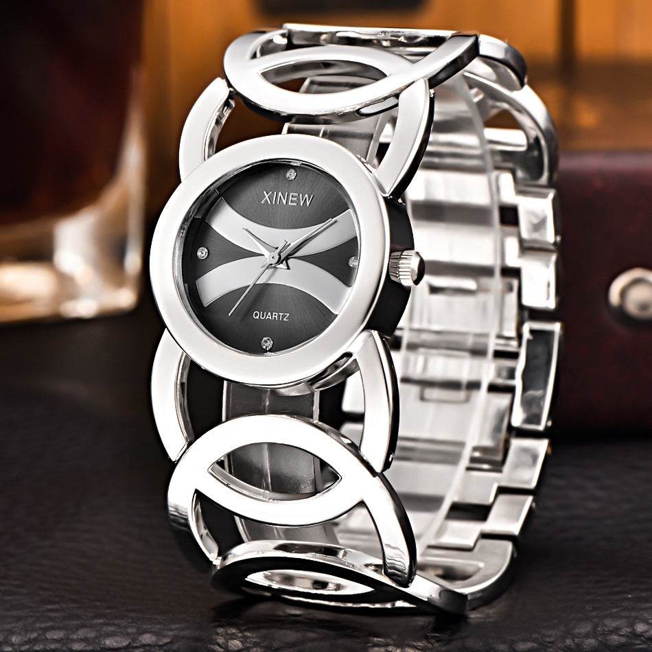 Stainless steel bracelet watch for ladies - www.Shopthatapp.com