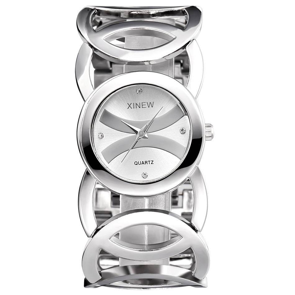 Stainless steel bracelet watch for ladies - www.Shopthatapp.com