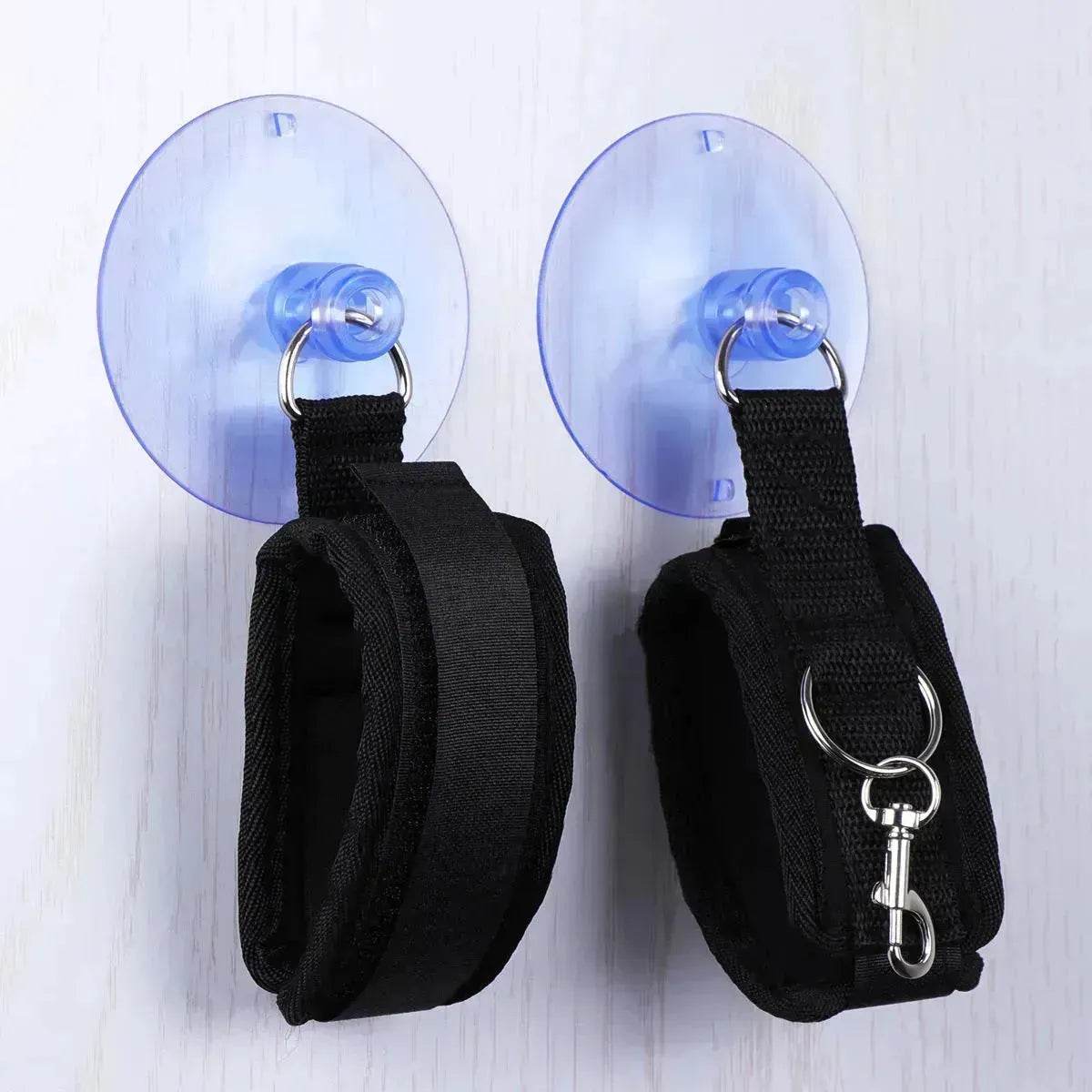 BDSM Bondage Restraint Sex Handcuff and Ankle cuff with Suction Cup - www.Shopthatapp.com