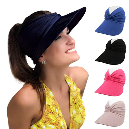 Summer Beach Visor Sun Hat for women Cross-border Spring Open Top UV protection Visor Hat