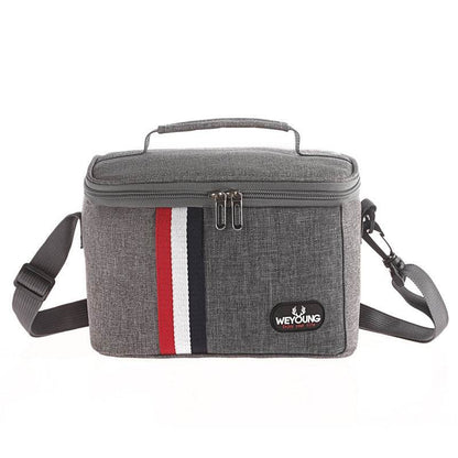Striped Insulated Lunch Bag – Stylish Portable Tote for Work - www.Shopthatapp.com