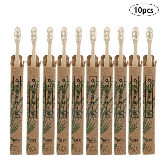 10pcs  Bamboo toothbrushes - www.Shopthatapp.com
