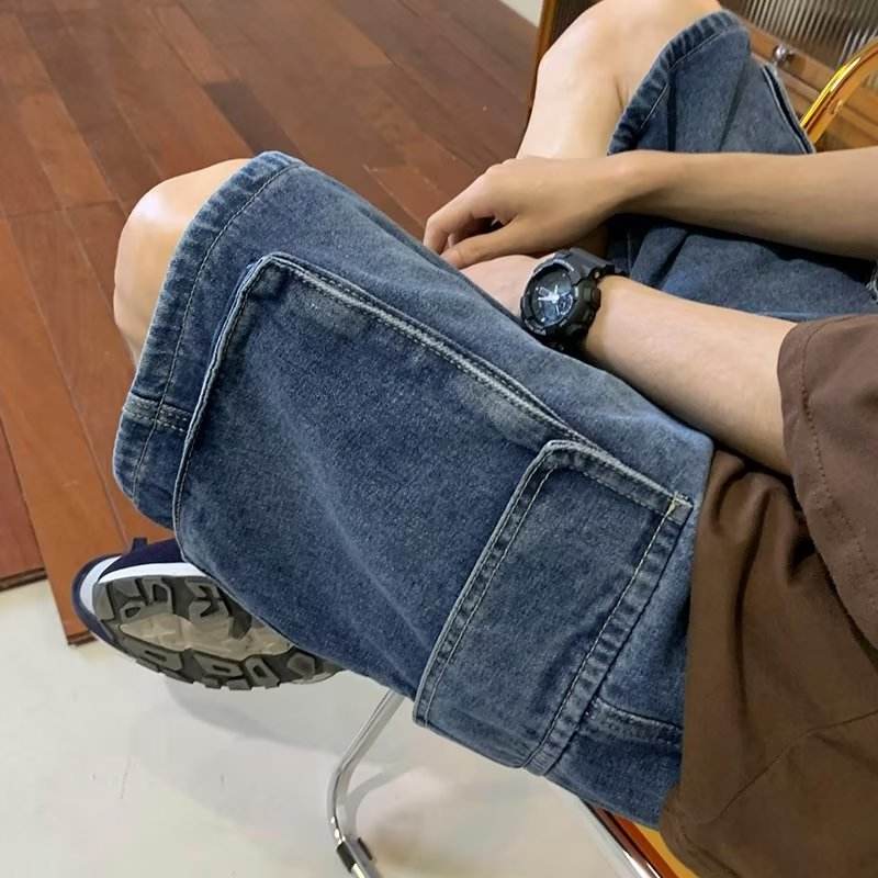 Baggy Denim Cargo Shorts For Men Jeans - Fashion Work Clothes - www.Shopthatapp.com