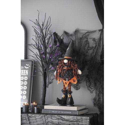 8.3x5x24 Fabric Standing Gnome W Orange Banner  Spring Body, For Halloween Decor - www.Shopthatapp.com