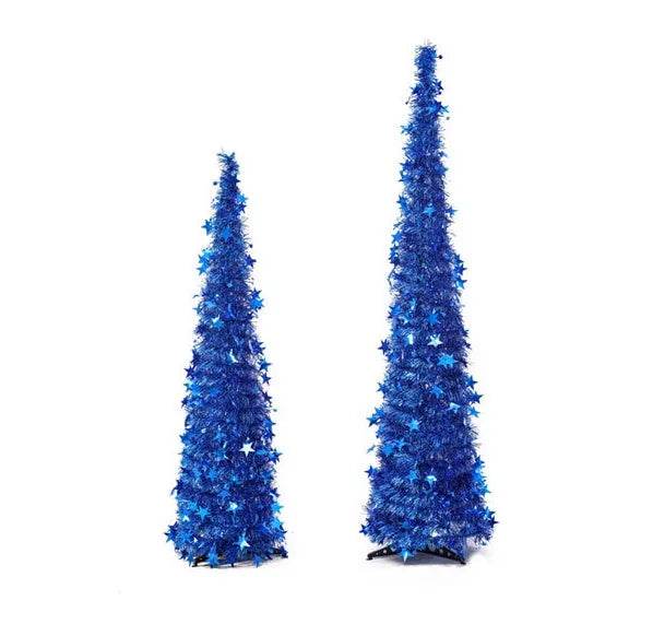 Artificial Tinsel Up Christmas Tree With Stand Gorgeous Collapsible Artificial Christmas Tree For Christmas Decorations - www.Shopthatapp.com