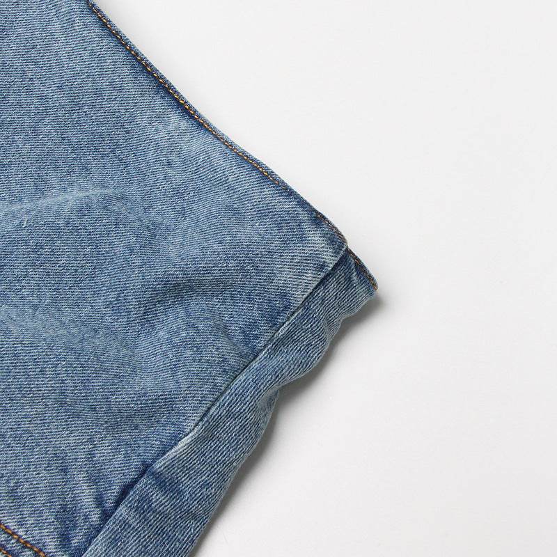 Short Irregular Solid Color Women's Denim High Street Mini Skirt Skort - www.Shopthatapp.com