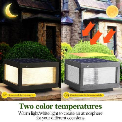 Solar Wall Light With Dimmable LED-2 Package Landscape Pathway Lighting - www.Shopthatapp.com