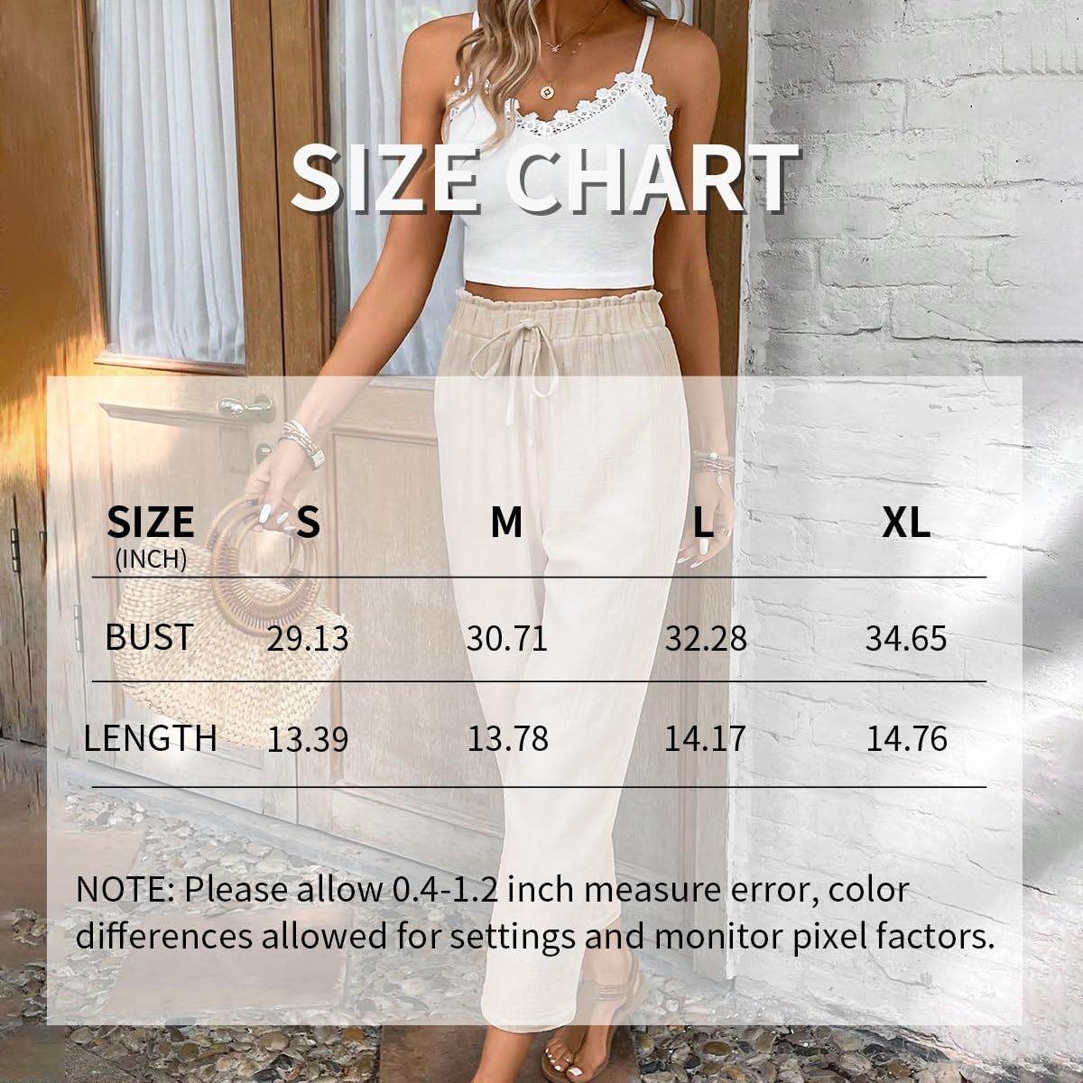 Women's Summer 2-Piece Outfit Sleeveless Lace Vest Top And Casual Elastic Waist Pants - www.Shopthatapp.com