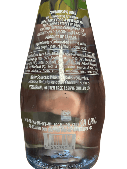 Clearly Canadian Sparkling Orchard Peach Bottle 325ML - Canadian Edition - www.Shopthatapp.com