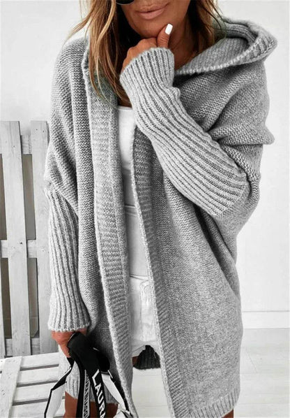 Oversized Head cover Knitted Long Kimono Cashmere Cardigan for Women - www.Shopthatapp.com