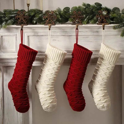 Christmas Gift Bag Decorative Socks Knitted Hanging Decoration - www.Shopthatapp.com