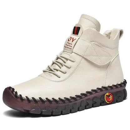 Women Snow Boots Winter Warm Lace Up Plush Ankle Boots With Sewing Thread Design New Waterproof Non-slip Platform Cozy Shoes - www.Shopthatapp.com