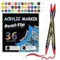 Acrylic Marker Pen Double-headed Stackable Water-based Paint Brush Paint Marker and Highlighter - www.Shopthatapp.com