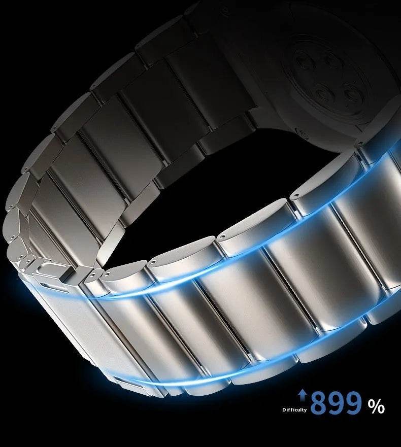 Women's Electronic Magnetic Snap Titanium Alloy Watch Strap - www.Shopthatapp.com