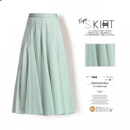 Pleated Mesh Midi Skirt – Women's Prairie Swing Skirt - www.Shopthatapp.com