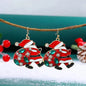 Personalized Cute Santa Claus Earrings With Colorful Rhinestones Ins Fashion Christmas Earrings For Women Jewelry - www.Shopthatapp.com