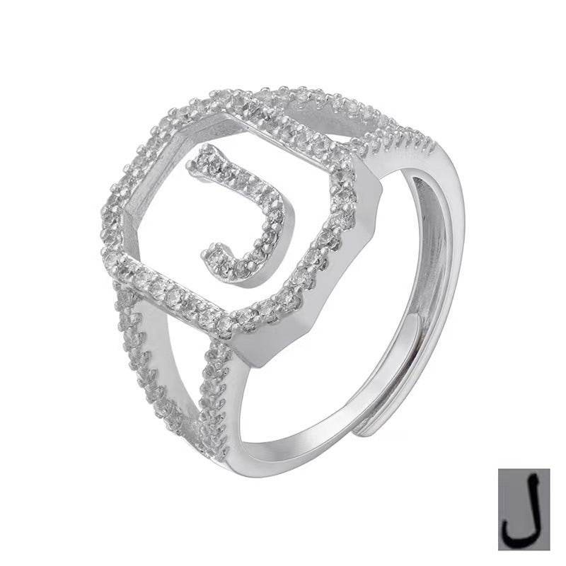 Fashion Micro Inlaid Zircon Arab Letters Ring for women - www.Shopthatapp.com
