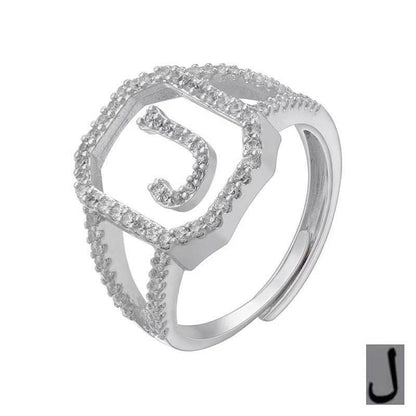 Fashion Micro Inlaid Zircon Arab Letters Ring for women - www.Shopthatapp.com
