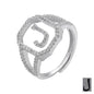 Fashion Micro Inlaid Zircon Arab Letters Ring for women - www.Shopthatapp.com