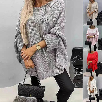 Oversized Fashion Knitted Fleece Pullover Sweater tops for Fall Winter - www.Shopthatapp.com