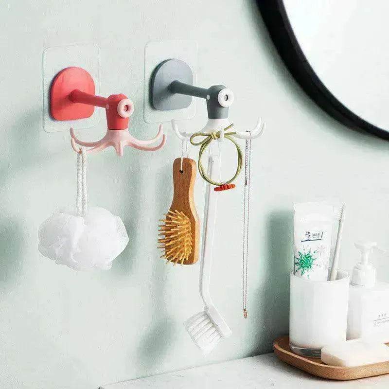 360 Degree Rotating Wall mounted No punch Sticky Hook - www.Shopthatapp.com