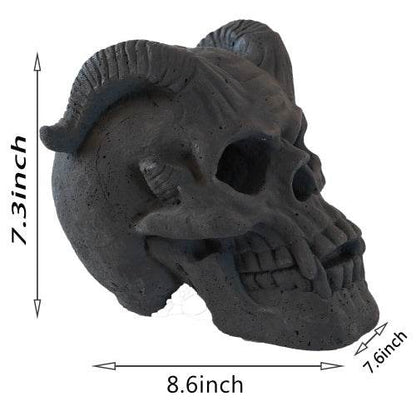 Refractory Materials Fireproof Imitated Human Fire Pit Skulls Gas Log For NG, LP Wood Fireplace, Firepit, Campfire, Halloween Decor, BBQ - www.Shopthatapp.com